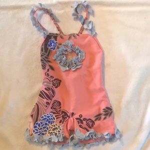 SUMMERTIME retro swim suit. New! Size 2 girls